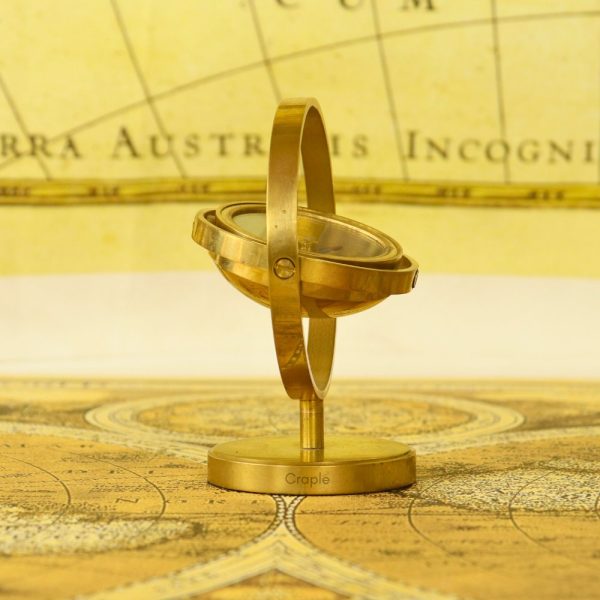 Antique Brass Gimbal Compass - Image 4