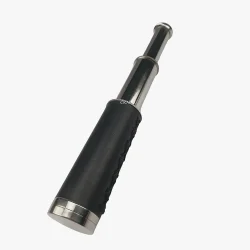 Handmade Antique Brass Telescope with Black Leather Wrap