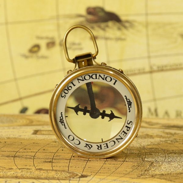 Magnifying Map Reader Spencer Compass |Shiny Brass, Needle Stop | Collector's Gift & Wooden Box - Image 7