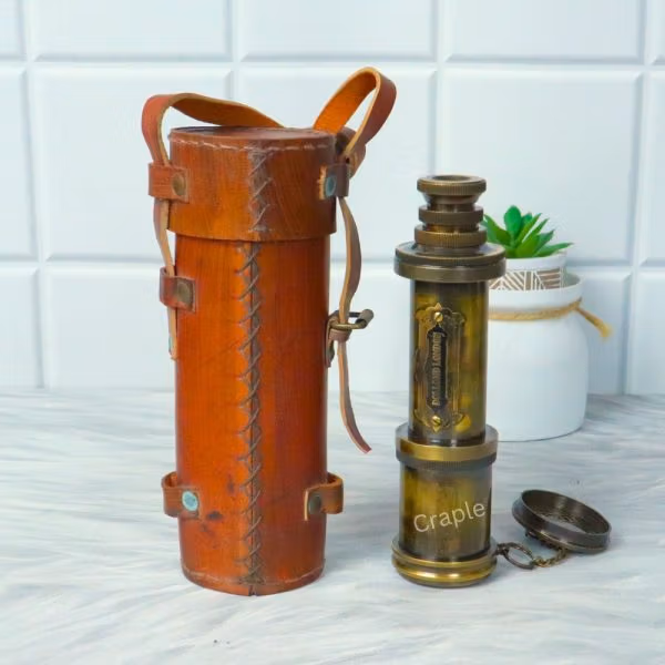 16.5" Dollond London Telescope | Antique Brass, 4-Pipe Extendable | Nautical Collectible & Decor Gift - Image 6