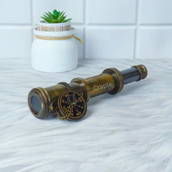 16.5" Dollond London Telescope | Antique Brass, 4-Pipe Extendable | Nautical Collectible & Decor Gift - Image 2