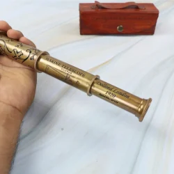 Antique Brass Dollond London 1920 Telescope - Image 5