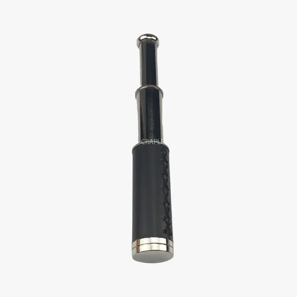Handmade Antique Brass Telescope with Black Leather Wrap - Image 2