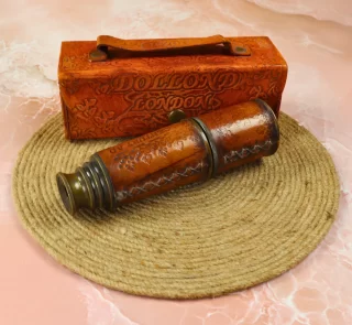 Antique brass telescope