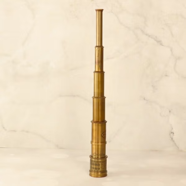 20" Victorian Marine Telescope Antique Brass | 5-Pipe Extendable, Achromatic Lens | Nautical Decor & Gift with Rosewood Box - Image 7
