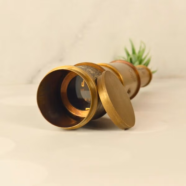 20" Victorian Marine Telescope Antique Brass | 5-Pipe Extendable, Achromatic Lens | Nautical Decor & Gift with Rosewood Box - Image 2