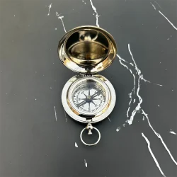 Antique Push Button Pocket Compass