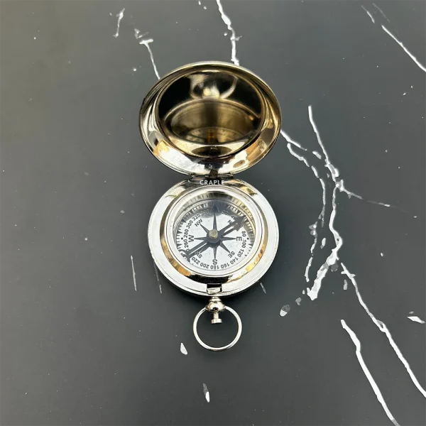 Antique Push Button Pocket Compass