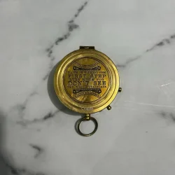 Golden Brass Personalized Antique Compass - Image 2