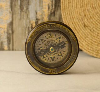 Henry Hughes Antique Brass Desk Reading Compass