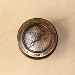 Sliding Magnifier Desk Compass | Antique Brass, Henry Hughes Son Style | Handcrafted Reading & Navigational Aid - Image 7