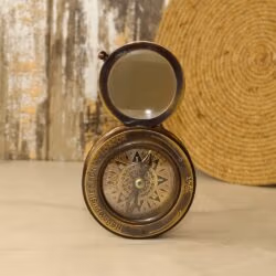 Sliding Magnifier Desk Compass | Antique Brass, Henry Hughes Son Style | Handcrafted Reading & Navigational Aid - Image 5