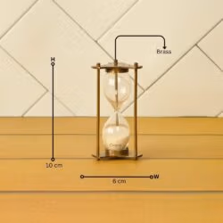 Triangular Plate 1-Minute Sand Timer | Antique Brass, White Sand, Vintage Style | Desk Focus Aid & Unique Gift - Image 6