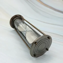 Nautical Antique Brass Hourglass Vintage Marine Timepiece - Image 4