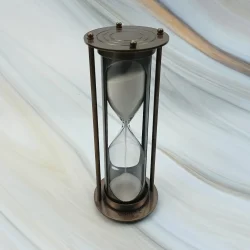 Nautical Antique Brass Hourglass Vintage Marine Timepiece - Image 3