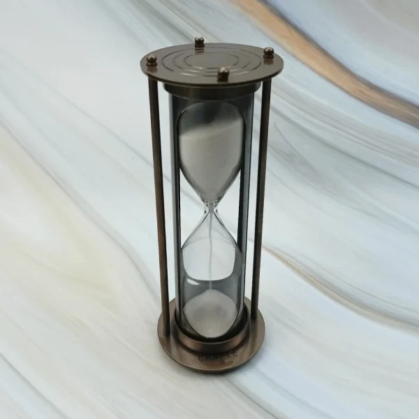 Nautical Antique Brass Hourglass Vintage Marine Timepiece - Image 3