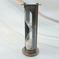 Nautical Antique Brass Hourglass Vintage Marine Timepiece - Image 2