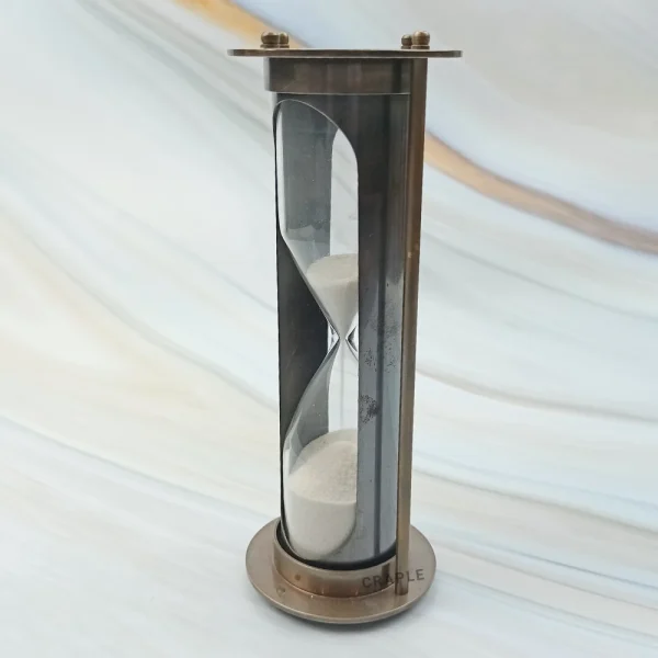 Nautical Antique Brass Hourglass Vintage Marine Timepiece - Image 2
