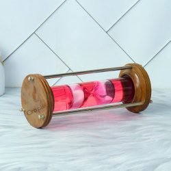 Wood Brass Liquid Hourglass (Red) - Image 6