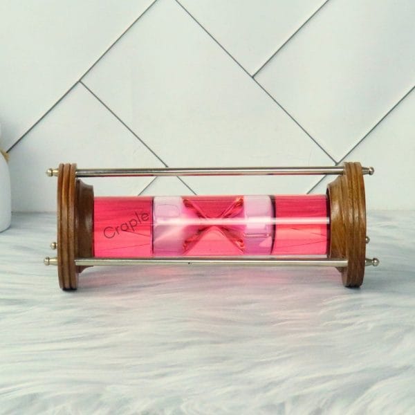 Wood Brass Liquid Hourglass (Red) - Image 5