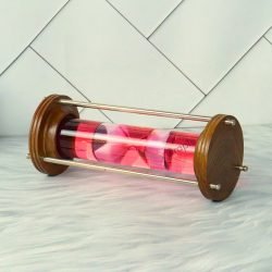 Wood Brass Liquid Hourglass (Red) - Image 4