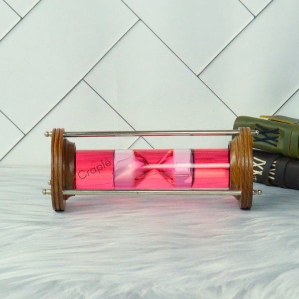 Wood Brass Liquid Hourglass (Red) - Image 3