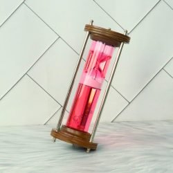 Wood Brass Liquid Hourglass (Red) - Image 2