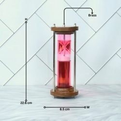 Wood Brass Liquid Hourglass (Red) - Image 7