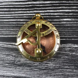 Gilbert & Sons Pocket Sundial Compass | Shiny Brass, Foldable Gnomon | Vintage Navigational Gift with Wooden Box - Image 4