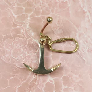 Brass Anchor Keychain