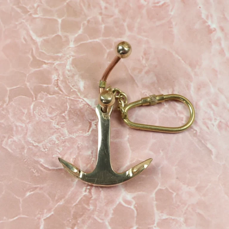 Brass Anchor Keychain