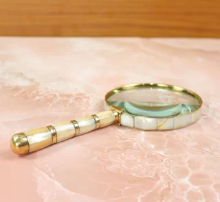 Nautical Style Handheld Brass Magnifying Glass