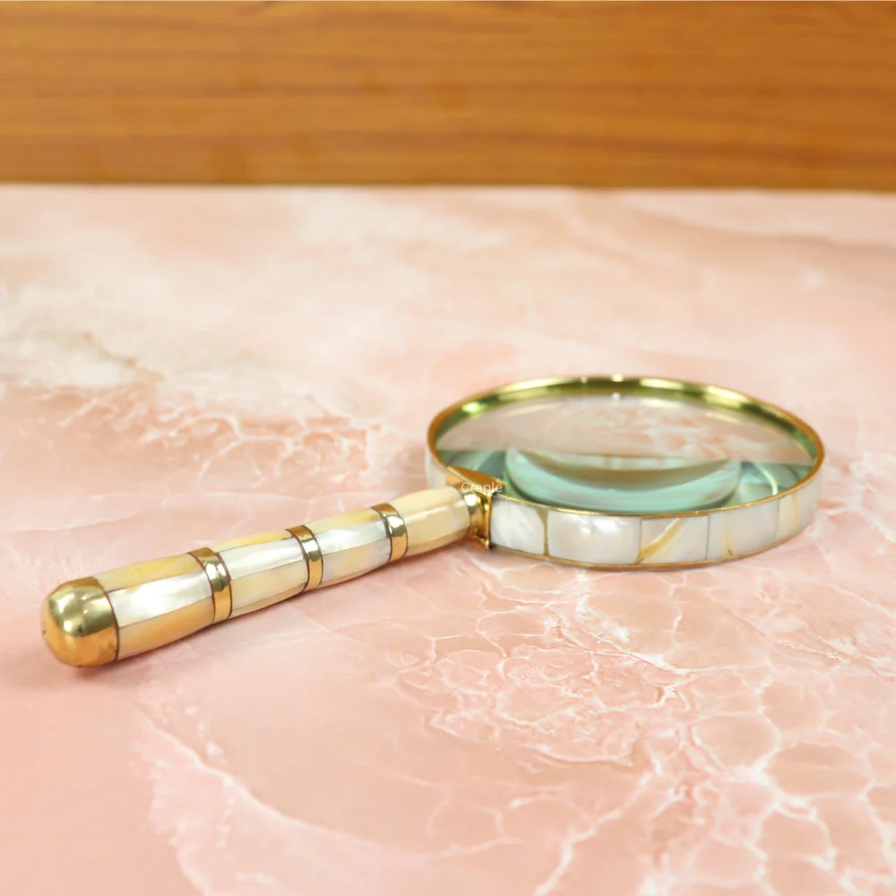 Nautical Style Handheld Brass Magnifying Glass
