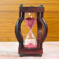 Sundial Personalized Wood Hourglass
