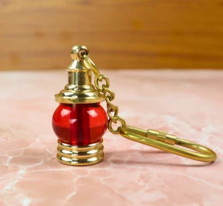 Vintage Ship Lantern Keychain