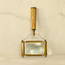 Fluted Handle Rectangular Magnifier | Antique or Shiny Finish | Wide View Reading Aid & Desk Decor - Image 4