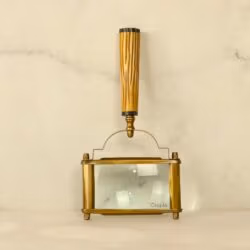 Fluted Handle Rectangular Magnifier | Antique or Shiny Finish | Wide View Reading Aid & Desk Decor - Image 4