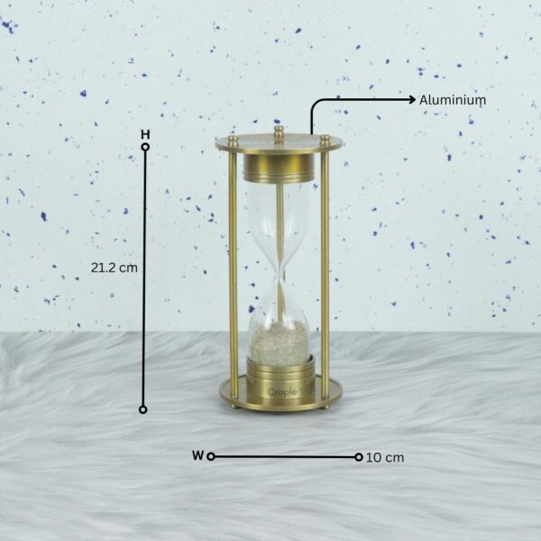 Premium Decor Masterpiece 5 Min Aluminium Hourglass - Image 5
