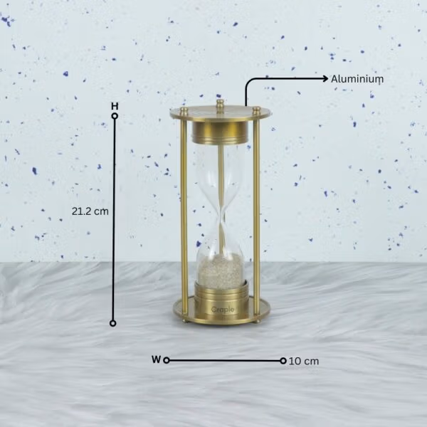 Premium Decor Masterpiece 5 Min Aluminium Hourglass - Image 5