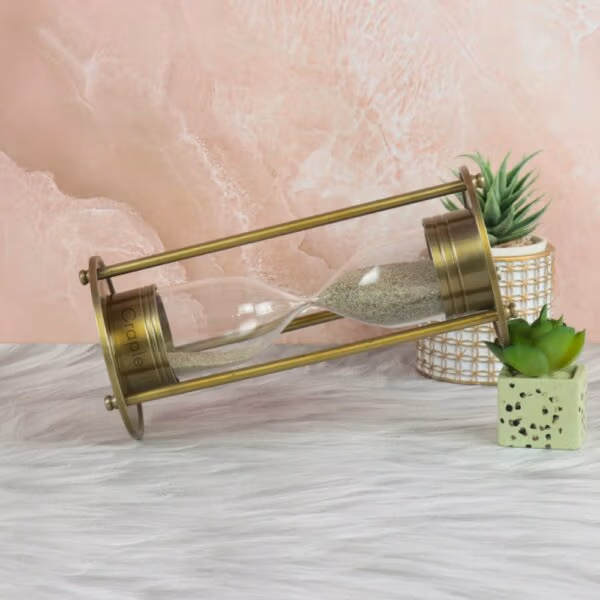 Premium Decor Masterpiece 5 Min Aluminium Hourglass - Image 2