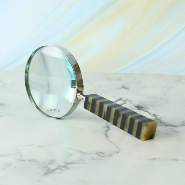 Handheld Brass Vintage Magnifying Glass - Image 5