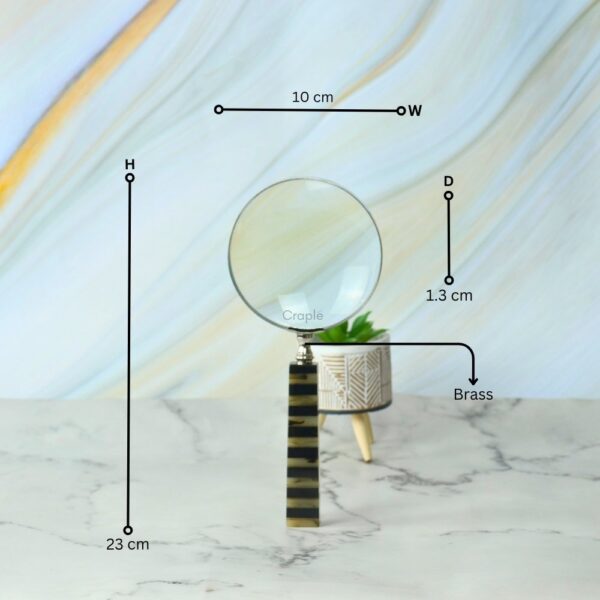 Handheld Brass Vintage Magnifying Glass - Image 6