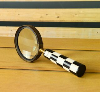 antique brass magnifying glass