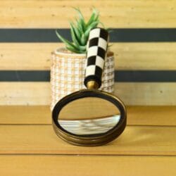 Chess Design Handle Brass Magnifier | Antique Brass, Clear Lens, Handheld | Reading Aid & Unique Desk Decor Gift - Image 4