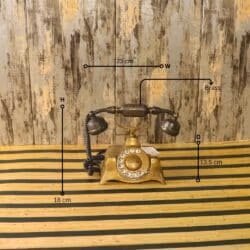 Brass Rotary Dial Telephone | Antique & Shiny Finish | Retro Home Decor & Functional Landline - Image 7