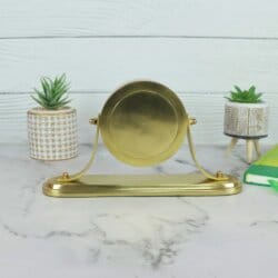 Sleek Golden Aluminium Desk Clock | Handcrafted, Tilting Design | Franklin & Murphy Style, Elegant Decor & Gift - Image 4