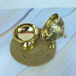 Brass Loban Dani | Ornate Cutout Lid, Engraved Detail | Incense Burner for Home Fragrance & Spiritual Decor - Image 3
