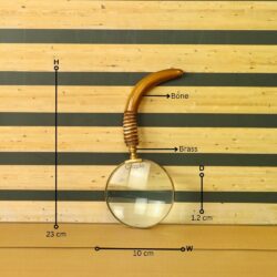 Brass Magnifier with Curved Handle and Ribbed Grip – Elegant Resin Design, Crystal-Clear Lens for Reading and Desk Decor - Image 5