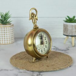 Medium Size Decorative Desk Table Top Aluminum Clock - Image 2