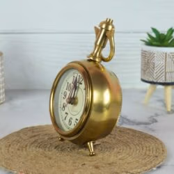 Medium Size Decorative Desk Table Top Aluminum Clock - Image 3